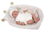 Picture of Doll reborn Aday 40cm beige with babynest and dummy