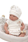 Picture of Doll reborn Aday 40cm beige with babynest and dummy
