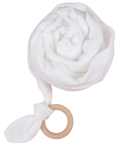 Billede af Muslin Babytæppe med ring-Off White