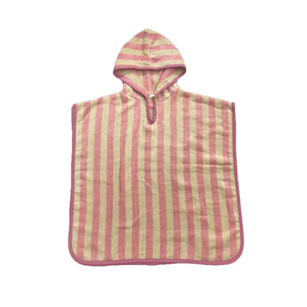 Picture of Badeponcho i pink og cremefarvet / Bath poncho in pink and cream